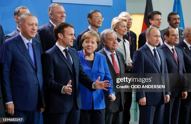 Turkish President Recep Tayyip Erdogan, French President Emmanuel Macron, German Chancellor Angela Merkel, Secretary-General of the United Nations...