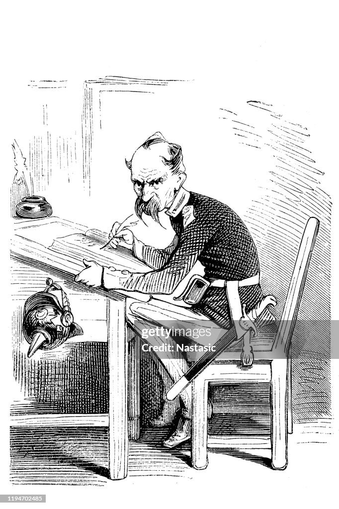 Soldier writing report