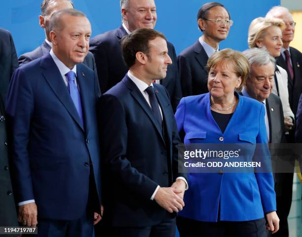 Turkish President Recep Tayyip Erdogan, French President Emmanuel Macron, German Chancellor Angela Merkel, Secretary-General of the United Nations...