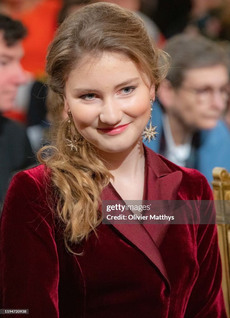 Belgian Royal Family Attends Christmas Concert At Royal Palace In Brussels