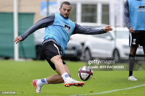 Auxerre's Israeli forward Ben Sahar, is pictured during a training session, on July 2011 at the Abbe-Deschamp stadium in Auxerre, before the start of...
