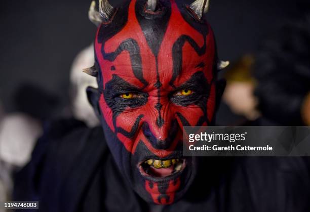 Darth Maul attends the European premiere of "Star Wars: The Rise of Skywalker" at Cineworld Leicester Square on December 18, 2019 in London, England.