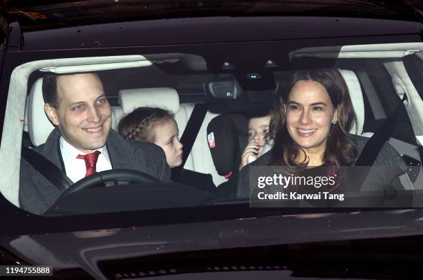 Lord Frederick Windsor, Maud Elizabeth Daphne Marina Windsor, Isabella Alexandra May Windsor and Sophie Winkleman attend Christmas Lunch at...