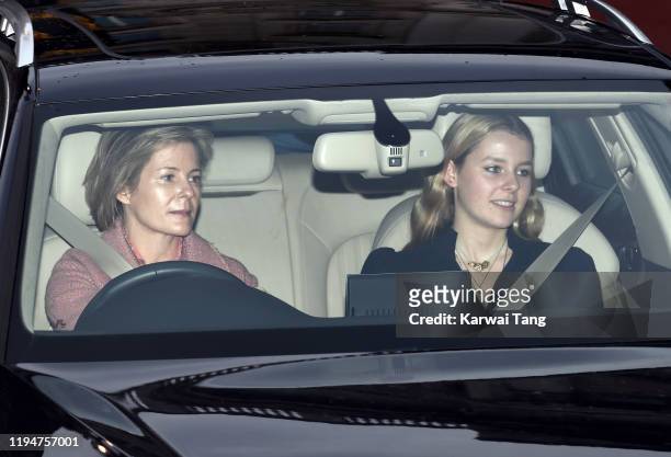 Lady Serena Armstrong-Jones and Lady Margarita Armstrong-Jones attend Christmas Lunch at Buckingham Palace on December 18, 2019 in London, England.