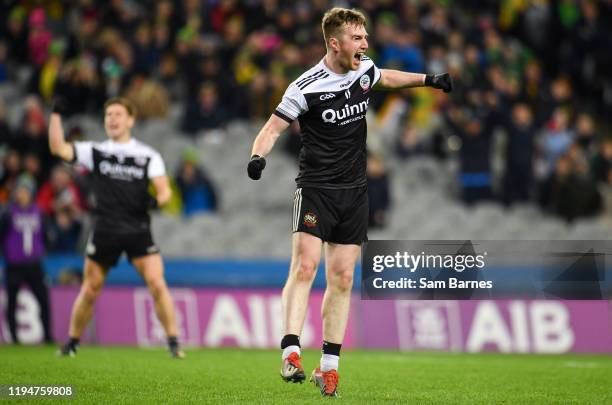 Dublin , Ireland - 19 January 2020; Paul Devlin of Kilcoo celebrates after scoring a late free to draw the game during the AIB GAA Football...