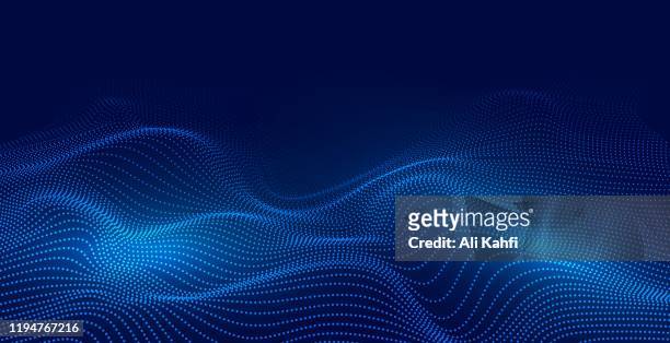 abstract particle technology background - virtual reality stock illustrations
