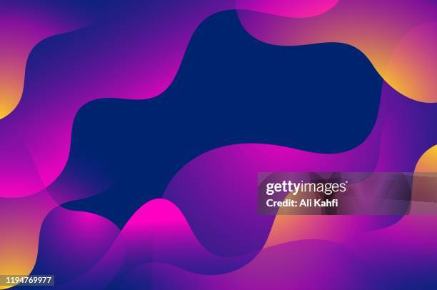 abstract multicolors futuristic modern waving background - wavy hair stock illustrations