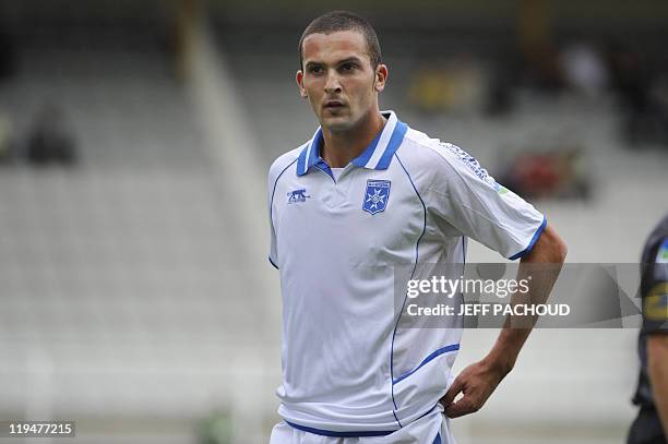 French Auxerre League 1 football club forward Israelian forward Ben Sahar is pictured during a friendly football match,, on July 2011 at the...