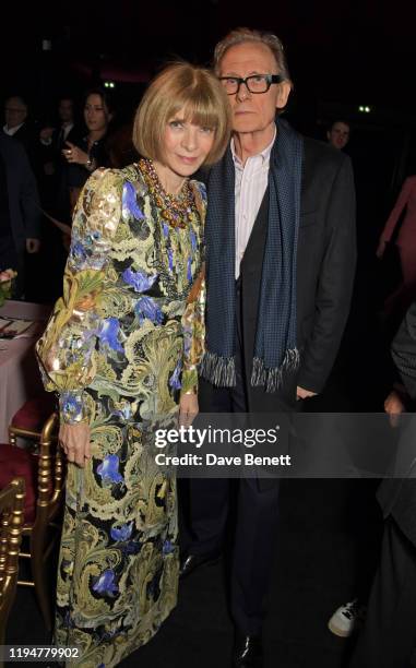 Editor-In-Chief of US Vogue Dame Anna Wintour and Bill Nighy attend an intimate dinner in celebration of 50 years of Paul Smith at Le Trianon on...