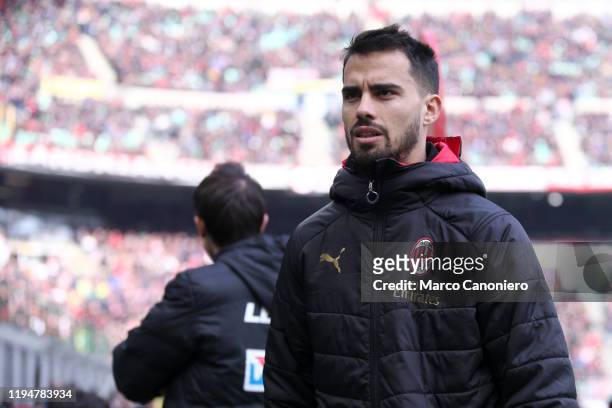 Suso of Ac Milan looks on before the Serie A match between Ac Milan and Udinese Calcio. Ac Milan wins 3-2 over Udinese Calcio.