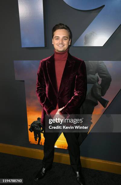 Actor Dean-Charles Chapman attends the premiere of Universal Pictures' "1917" at TCL Chinese Theatre on December 18, 2019 in Hollywood, California.
