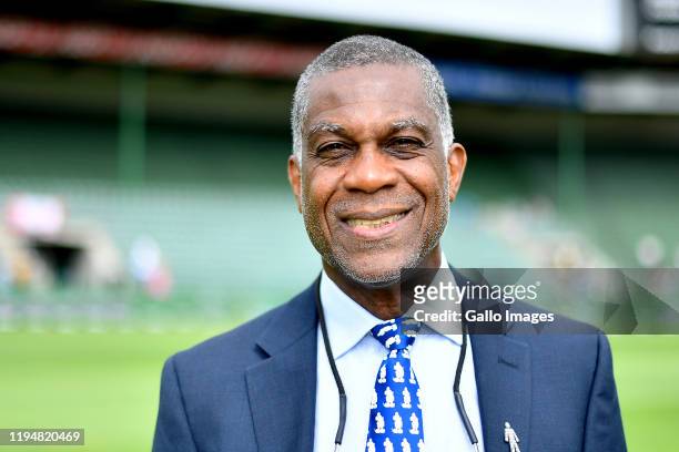 Michael Holding is a Jamaican cricket commentator and former cricketer during day 5 of the 3rd Test match between South Africa and England at St...