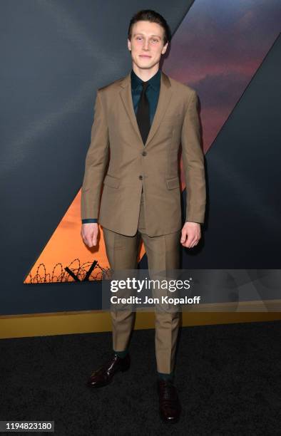 George MacKay attends the premiere of Universal Pictures' "1917" at TCL Chinese Theatre on December 18, 2019 in Hollywood, California.