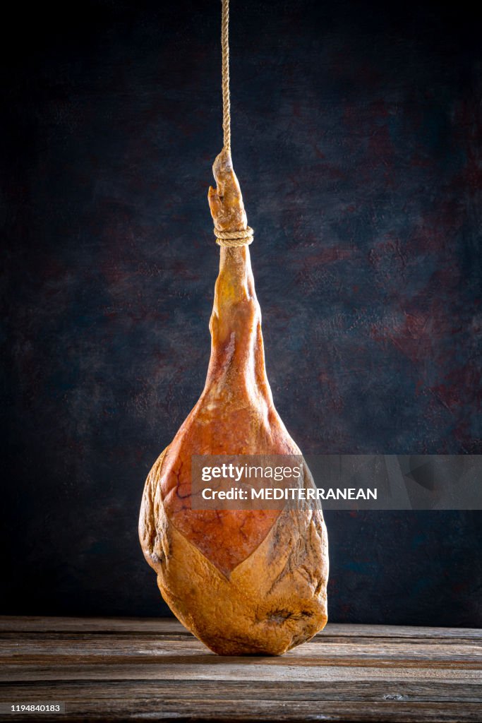 Serrano ham whole leg hanged jamon