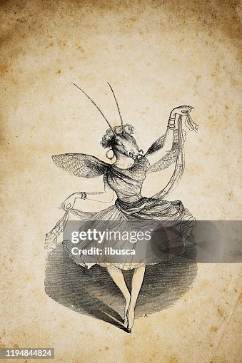 人性化動物插圖:螞蟻舞者 人性化動物插圖:螞蟻舞者