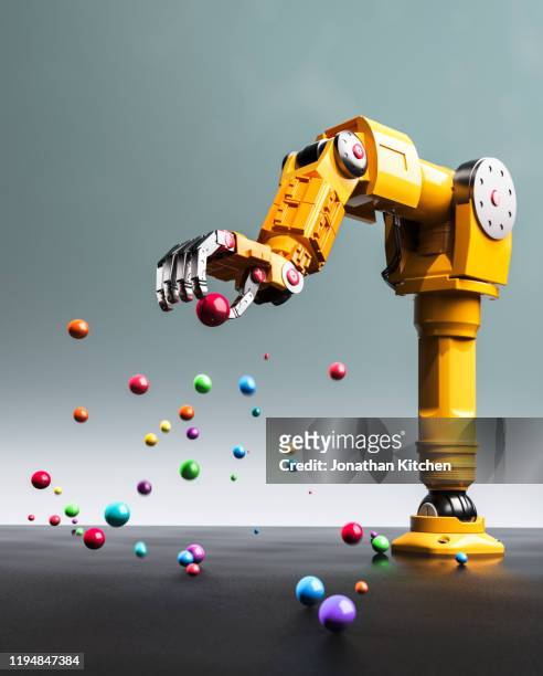 robot arm selection - choices concept stock pictures, royalty-free photos & images