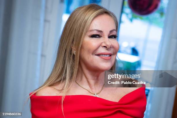 Actress Ana Obregon presents 'Revive Elixir La Cabine' at Hospes Hotel on December 19, 2019 in Madrid, Spain.