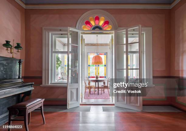 terem palace interior in the old russian style - villa palace stock pictures, royalty-free photos & images