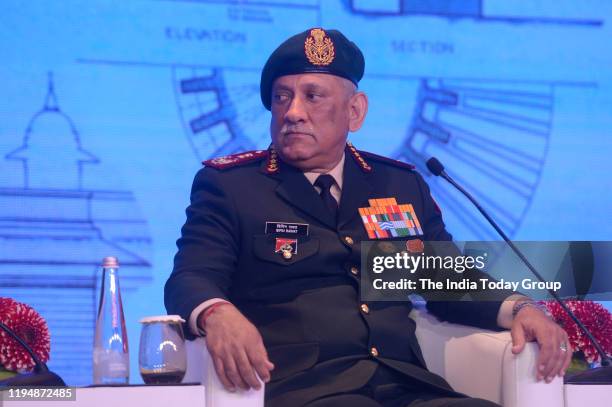 Chief of Defence Staff , Bipin Rawat addresses his session at Raisina Dialogue in New Delhi.