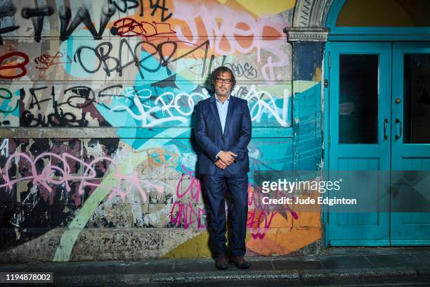 Historian, writer, broadcaster, presenter and film-maker David Olusoga is photographed for the Times on May 21, 2019 in London, England.