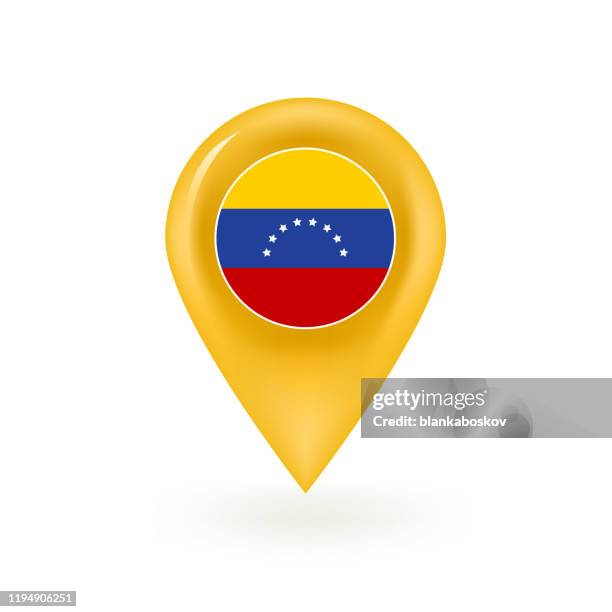 venezuela map pin icon - venezuelan culture stock illustrations