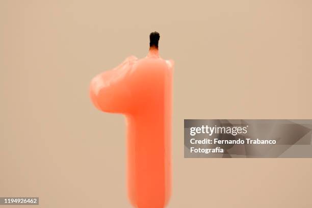 number 1 - birthday candle stock pictures, royalty-free photos & images