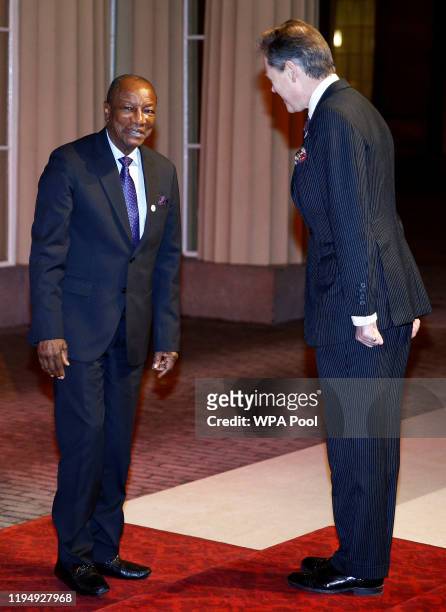 Guinea's President Alpha Conde arrives arrives as Prince William, Duke of Cambridge and Catherine, Duchess of Cambridge host a reception to mark the...