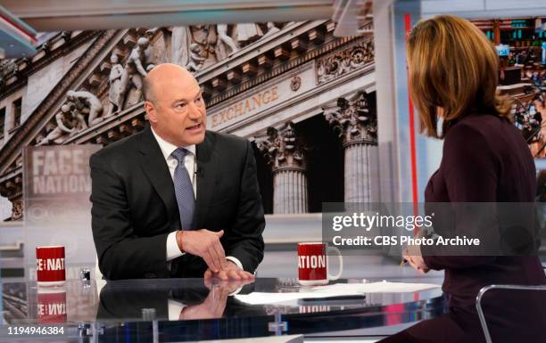 Former White House Economic Advisor Gary Cohn; CBS correspondent Jan Crawford talks with Margaret Brennan on "Face the Nation" in Washington DC Jan....