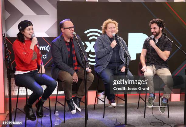 Jessica McKenna, Tom Papa, Fortune Feimster and Zach Reino perform at "What A Joke With Papa And Fortune's" Holiday Spectacular on SiriusXM "Netflix...