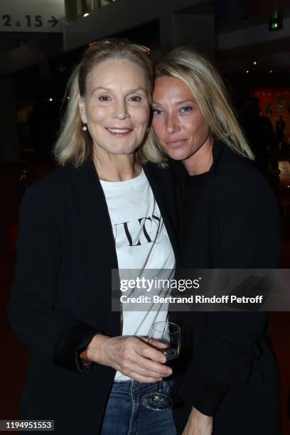 Actresses of the movie Marthe Keller and Laura Smet attend the "La Sainte Famille" Premiere at UGC Les Halles on December 19, 2019 in Paris, France.