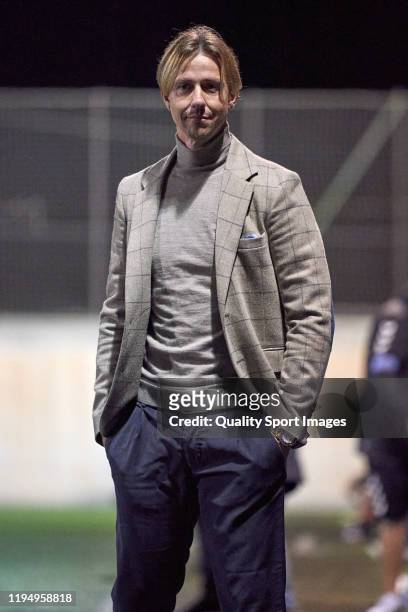 Jose Maria Gutierrez 'Guti', head coach of Almeria reacts during the match between UD Tamaraceite and Almeria at Estadio Juan Guedes on December 19,...