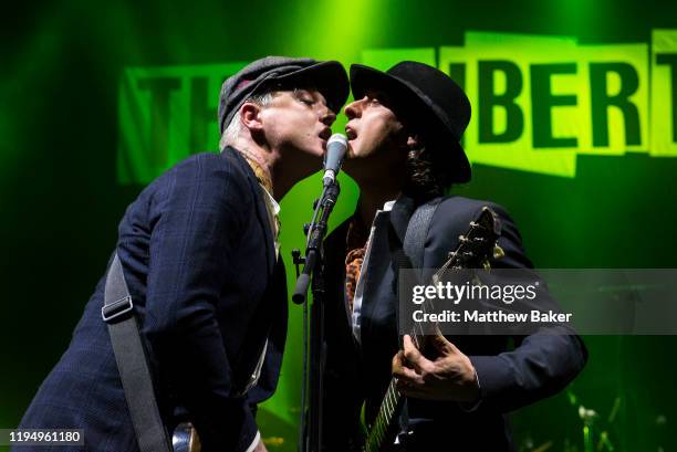 Pete Doherty and Carl Barât of The Libertines perform at O2 Academy Brixton on December 19, 2019 in London, United Kingdom.