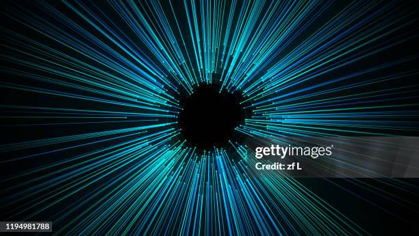 divergent particle lines - explosives stockfoto's en -beelden