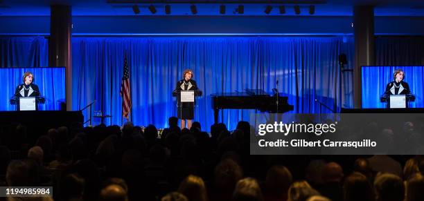 Legal affairs correspondent for National Public Radio Nina Totenberg speaks on stage during U.S. Supreme Court Justice Ruth Bader Ginsburg's...