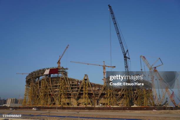 General view of Lusail Stadium under construction for the FIFA World Cup Qatar 2022 on December 19, 2019 in Doha, Qatar.