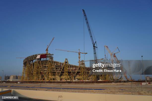 General view of Lusail Stadium under construction for the FIFA World Cup Qatar 2022 on December 19, 2019 in Doha, Qatar.