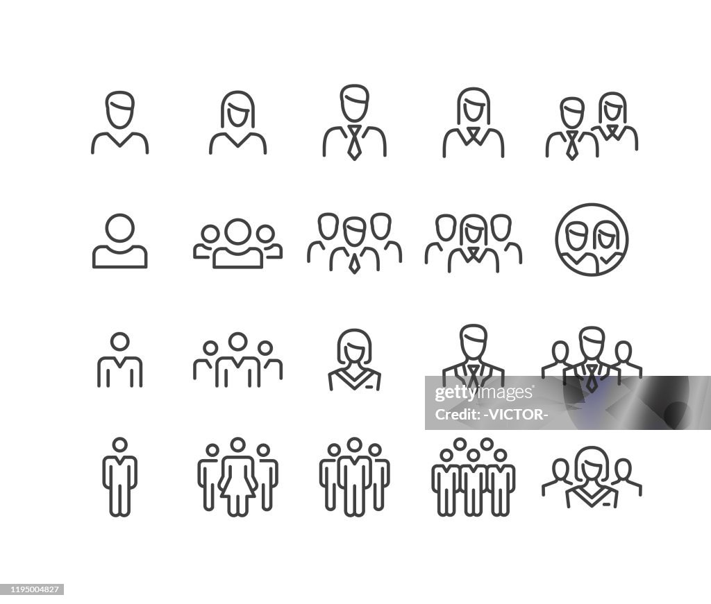Menschen Icons - Classic Line Series