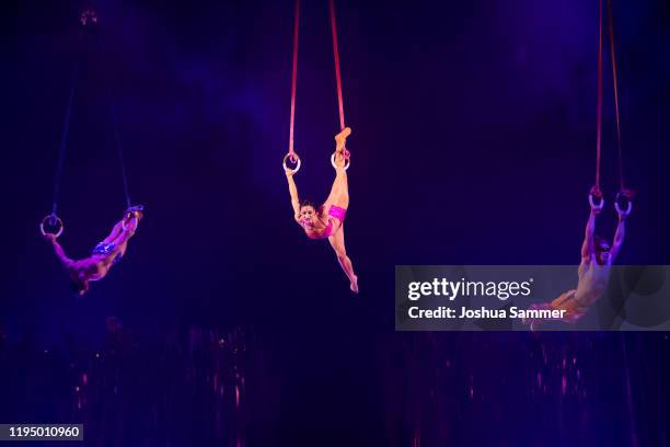 Artists perform at the premiere of the new Cirque du Soleil Show "TOTEM" on December 19, 2019 in Dusseldorf, Germany.