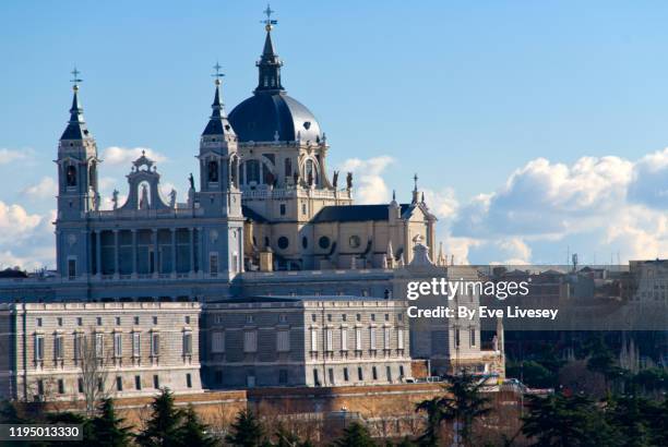 almudena cathedral madrid - royal cathedral stock pictures, royalty-free photos & images