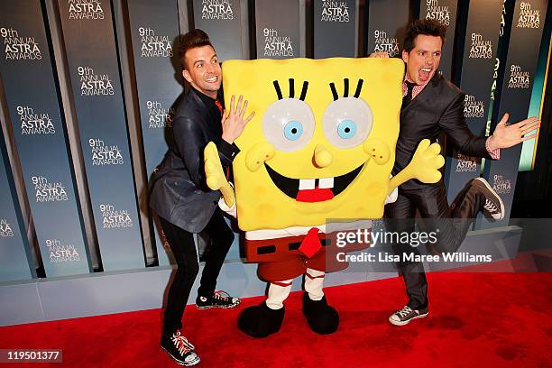 Presenters Luke and Wyatt arrive at the 9th Annual Astra Awards on July 21, 2011 in Sydney, Australia.