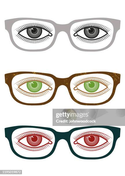eye glass illustration - pretending to wear glasses stock illustrations
