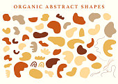 Abstraction organic shapes set