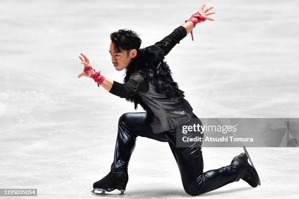 Daisuke Takahashi of Japan performs his routine in Men short program during day two of the 88th All Japan Figure Skating Championships at the Yoyogi...