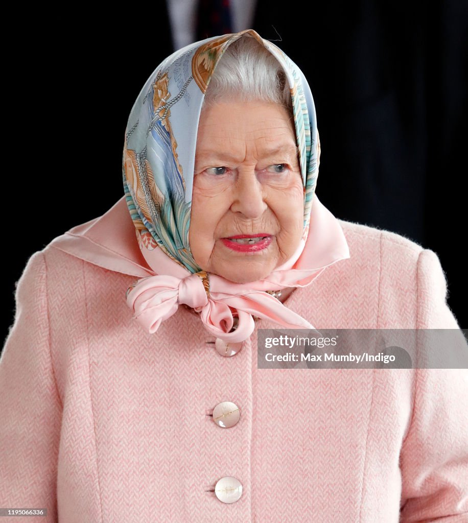 The Queen Arrives At Kings Lynn Station For Her Christmas Break At Sandringham