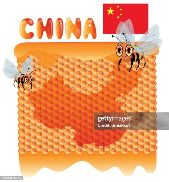 china, bee and honey - nanjing stock illustrations