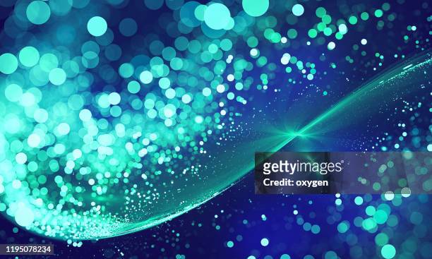 swirly abstract fractal aqua blue wave background art - abstract glitter stockfoto's en -beelden