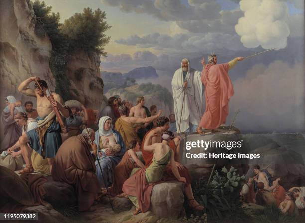 The Israelites Resting after the Crossing of the Red Sea, 1816. Found in the Collection of Statens Museum for Kunst, Copenhagen. Artist Eckersberg,...