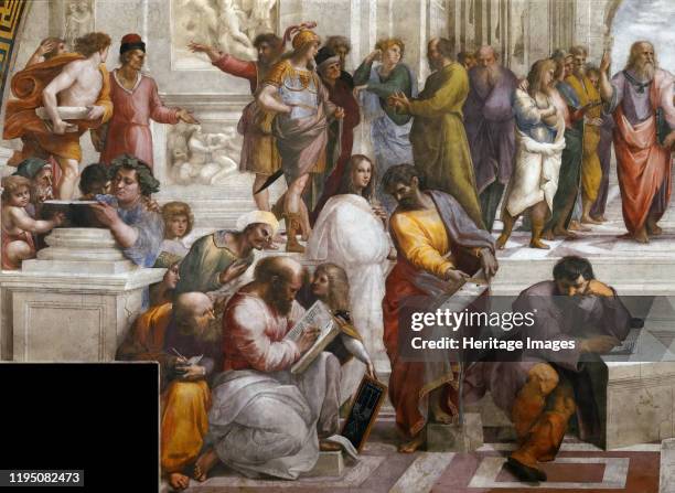 The School of Athens. Detail. , ca 1510-1511. Private Collection. Artist Raphael .