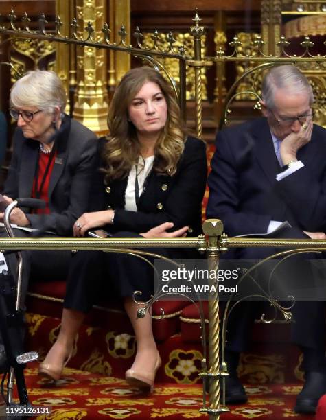 Baroness Brady listens inside the House of Lords as the European Withdrawal Agreement Bill is debated at House of Lords on January 21, 2020 in...