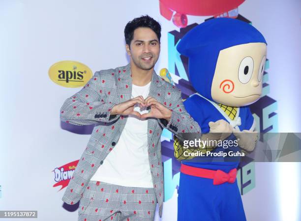 Varun Dhawan attends the Nickelodeon "The Kids Choice Awards 2019" on December 20,2019 in Mumbai, India